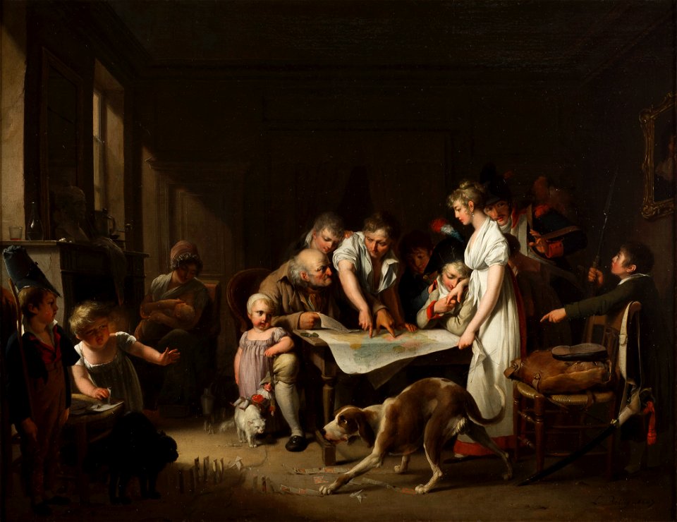 Louis-Léopold Boilly - The Reading of the Bulletin of the Grand... - 74-1989 - Saint Louis Art Museum