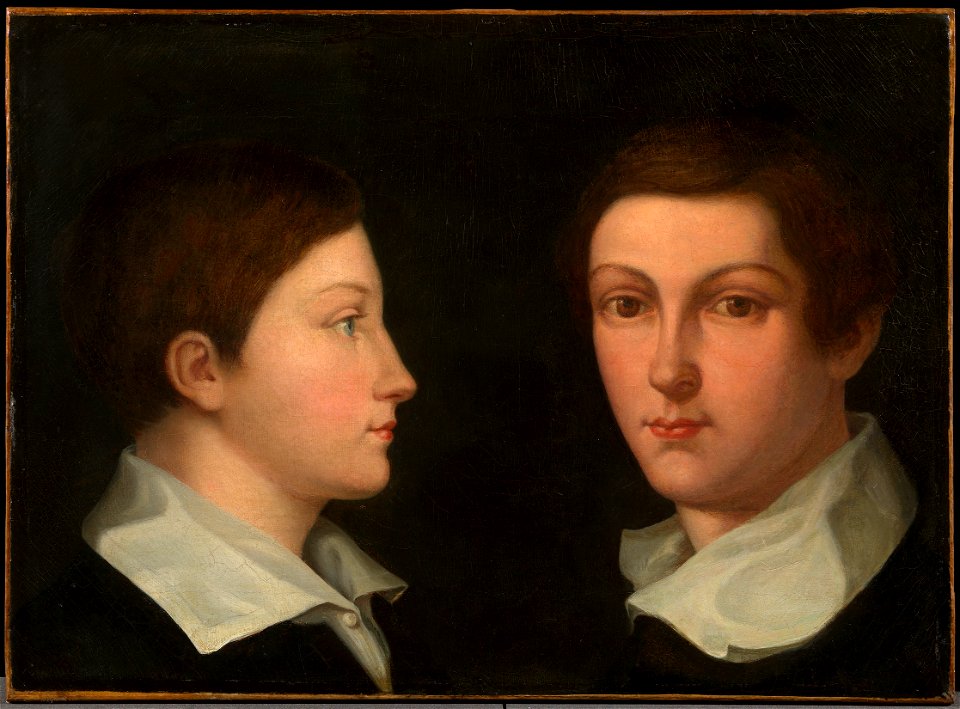 Louise Leopoldine von Meyern Hohenburg (1815-65) - Prince Ernest (1818-1893) and Prince Albert (1819-1861) of Saxe-Coburg-Gotha, 1829 - RCIN 408925 - Royal Collection