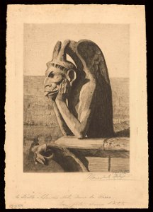 Louise Danse - Le Diable; chimères de Notre-Dame de Paris - Graphic work - Royal Library of Belgium - S.V 91885