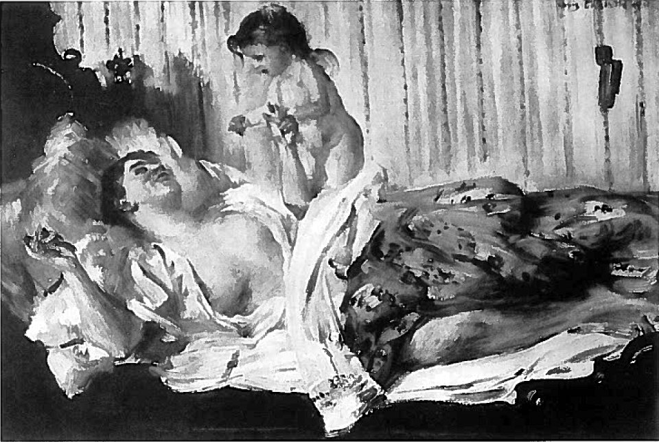 Lovis Corinth BC 459 Tändelei I Fassung sw