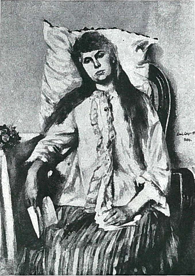 Lovis Corinth BC 75 Genesendes Mädchen sw