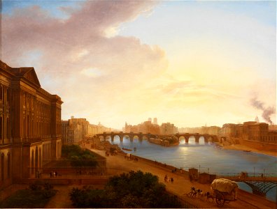 Louise-Joséphine Sarazin de Belmont - A View of Paris from the Louvre - 1987.056 - Rhode Island School of Design Museum