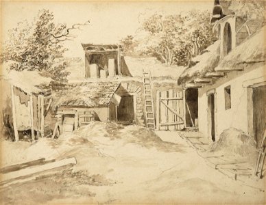 Louisa Piepenhagenová (attr) Studie eines Bauernhofs
