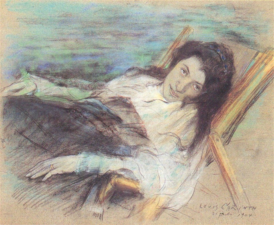 Lovis Corinth Charlotte Berend im Liegestuhl 1904