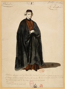 Louise Bertin - La Esmeralda - costume design by Louis Boulanger 01 - 1. Frollo. 1er costume, M. Levasseur