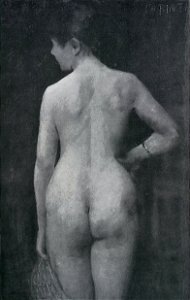 Lovis Corinth BC 25 Weiblicher Akt 1885 sw