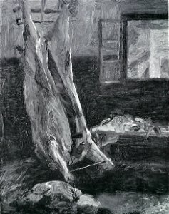 Lovis Corinth BC 89 Geschlachteter Ochse sw