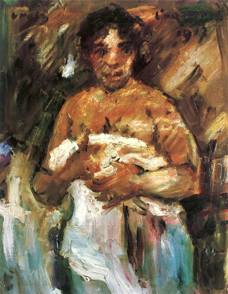 Lovis Corinth Mädchen sich entkleidend 1917