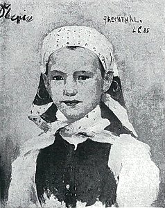 Lovis Corinth BC 23 Schwarzwaldmädchen 1885 sw