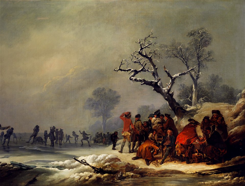 Philippe Jacques de Loutherbourg dJ Rastende Gesellschaft bei Eisvergnügen