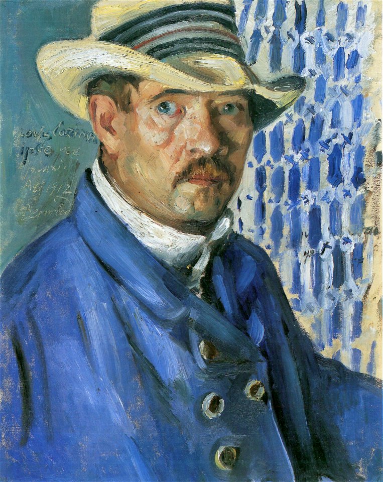 Lovis Corinth Selbstporträt mit Panamahut 1912