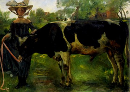 Lovis Corinth Mädchen mit Stier 1902