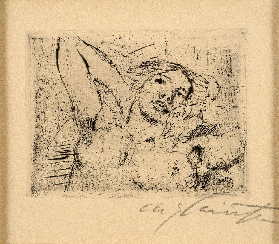 Lovis Corinth Radierung Frauenakt 2