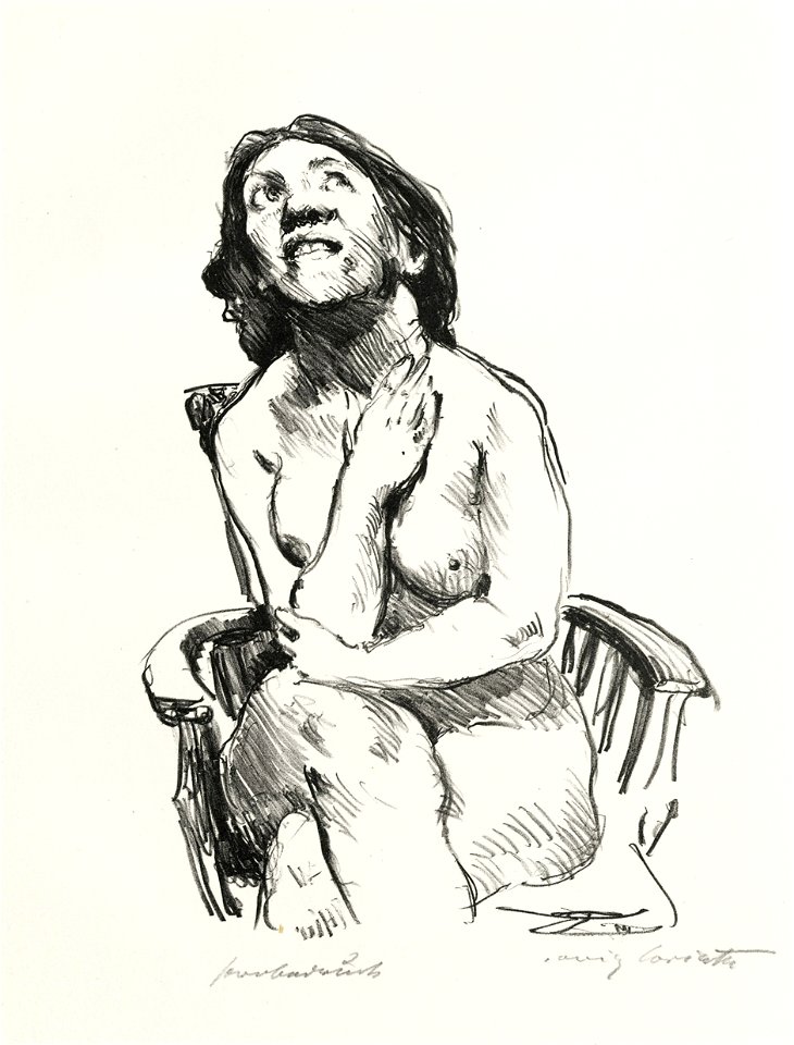 Lovis Corinth Weiblicher Akt im Lehnsessel