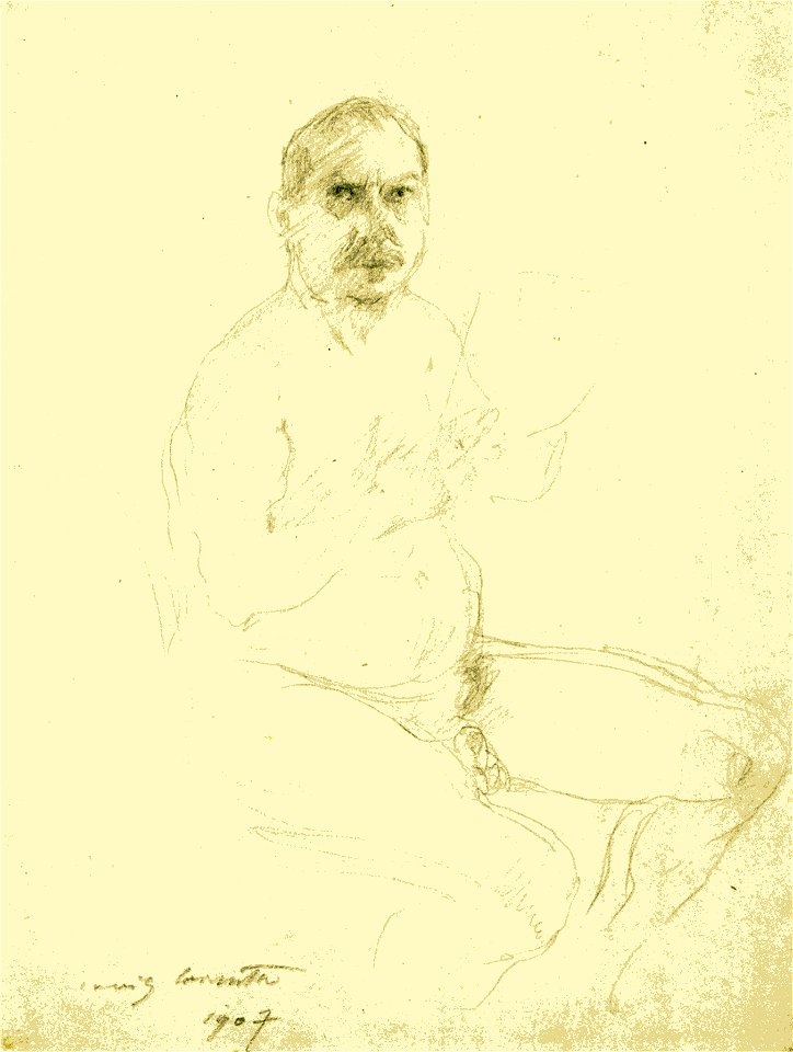 Lovis Corinth Selbstbildnis als sitzender Akt 1907