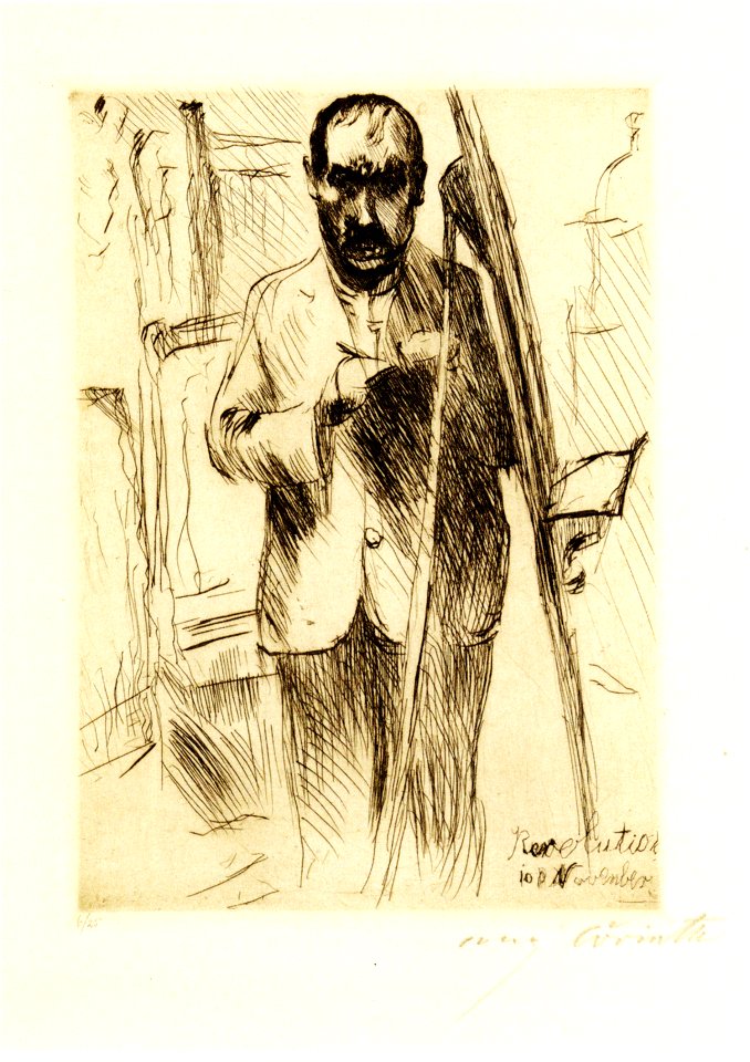 Lovis Corinth Selbstbildnis vor der Staffelei 1919