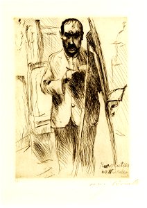 Lovis Corinth Selbstbildnis vor der Staffelei 1919