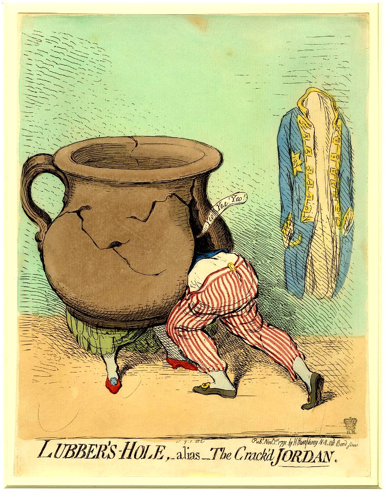 Lubber's-hole, -alias- the crack'd Jordan (BM 1851,0901.552)