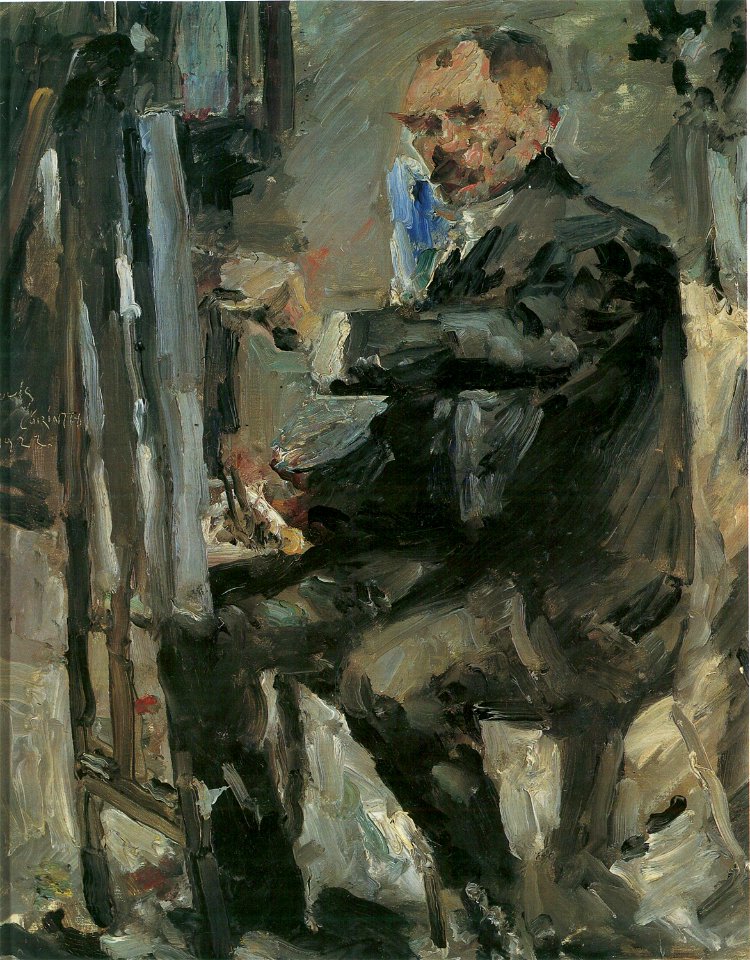 Lovis Corinth Selbstporträt vor der Staffelei 1922