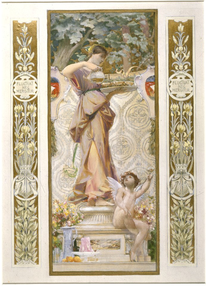 Luc-Olivier Merson - Esquisse pour l'escalier des Fêtes de l'Hôtel de Ville de Paris , Les Rafraîchissements - PPP4133 - Musée des Beaux-Arts de la ville de Paris