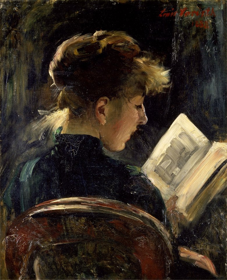 Lovis Corinth - Lesendes Mädchen (1888)