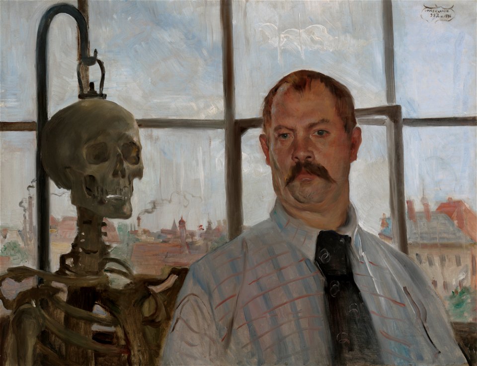 Lovis Corinth - Selbstbildnis mit Skelett - G 2075 - Lenbachhaus