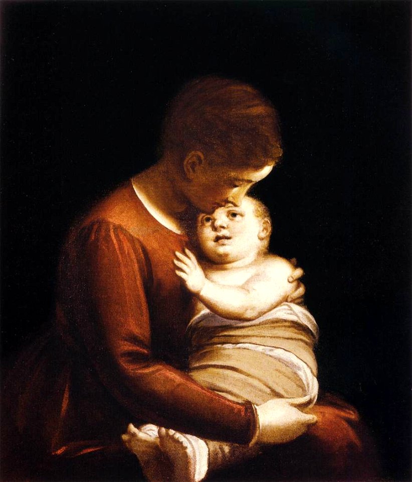 Luca Cambiaso - Virgin with the Christ Child in Swaddling Clothes - WGA03793
