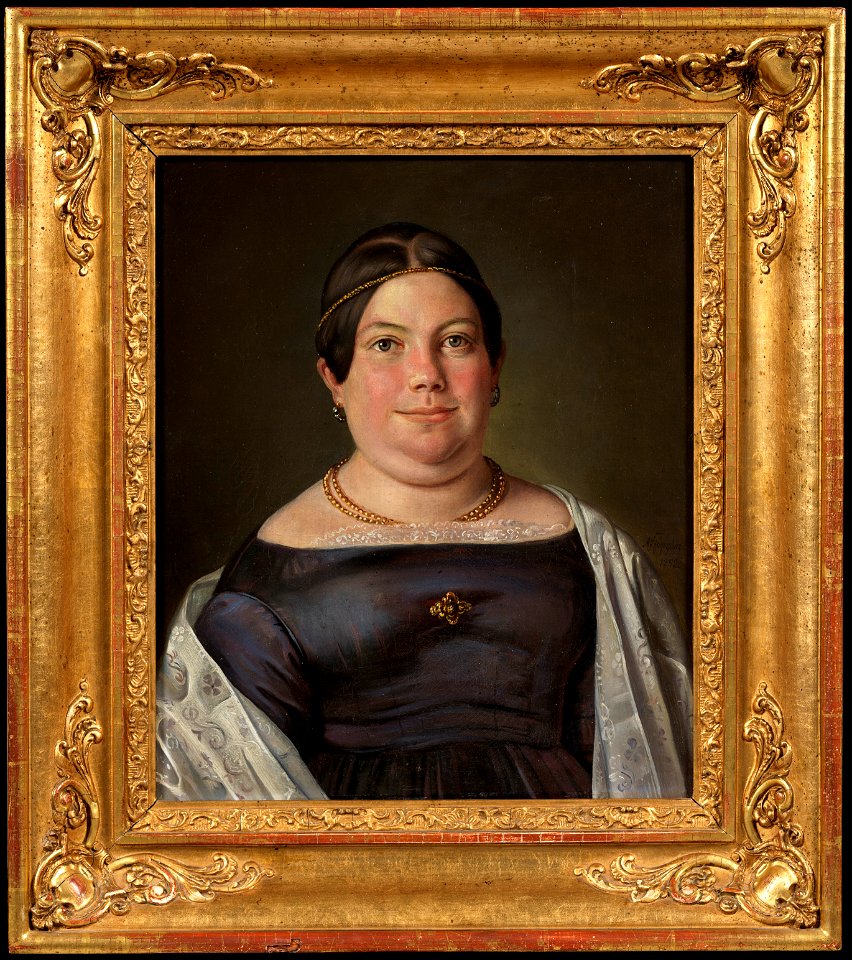 Lovisa Isabella Bjurberg (1814-1864), g.m. friherren och riksdagsledamoten Anders Cederström - Nationalmuseum - 183248