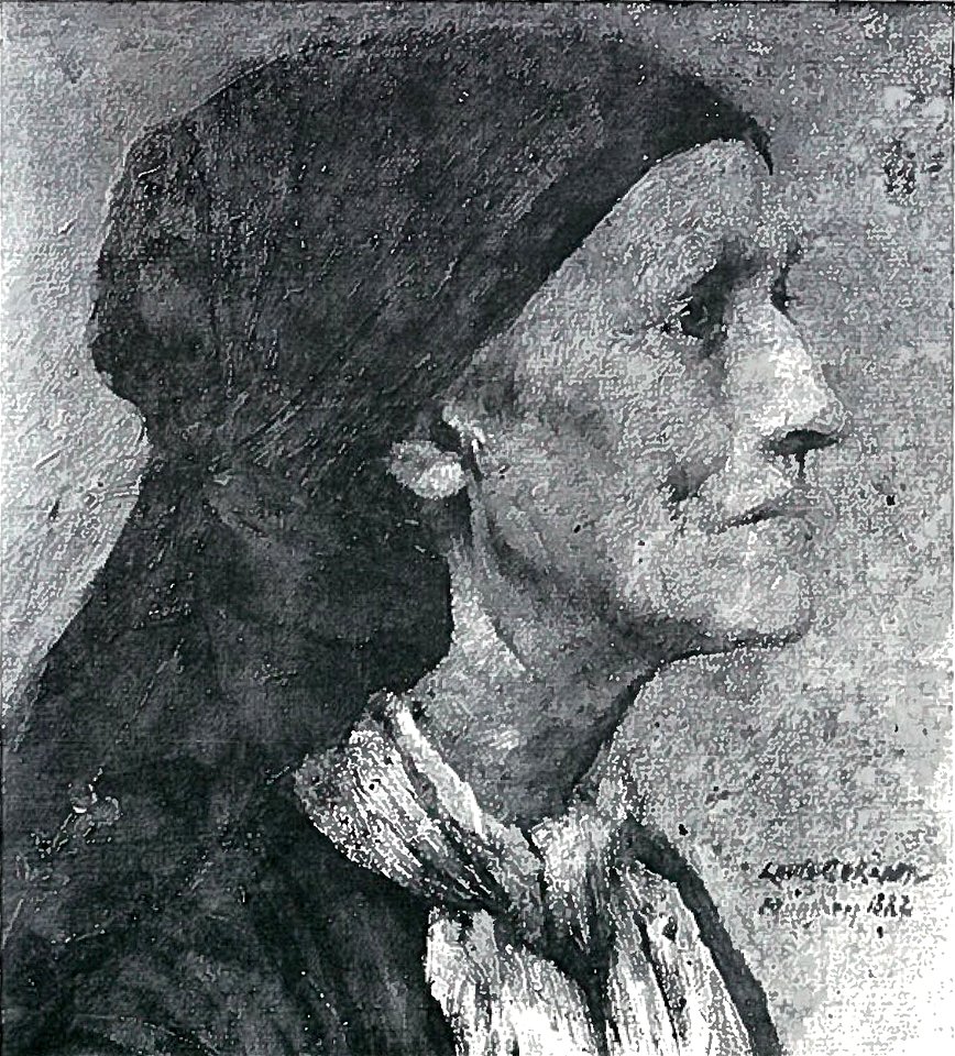 Lovis Corinth BC 8 Alte Frau 1885 sw