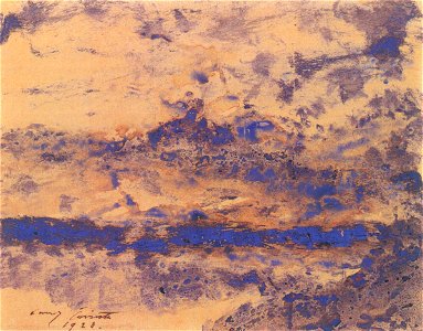 Lovis Corinth Wolken überm Meer 1923. Free illustration for personal and commercial use.