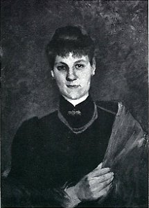 Lovis Corinth BC 63 Porträt einer Frau mit Korallenkette sw
