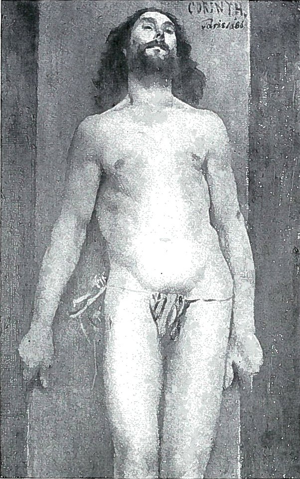 Lovis Corinth BC 45 Männlicher Akt sw