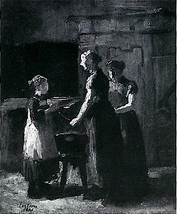 Lovis Corinth BC 41 Im Fischerhaus Studie sw