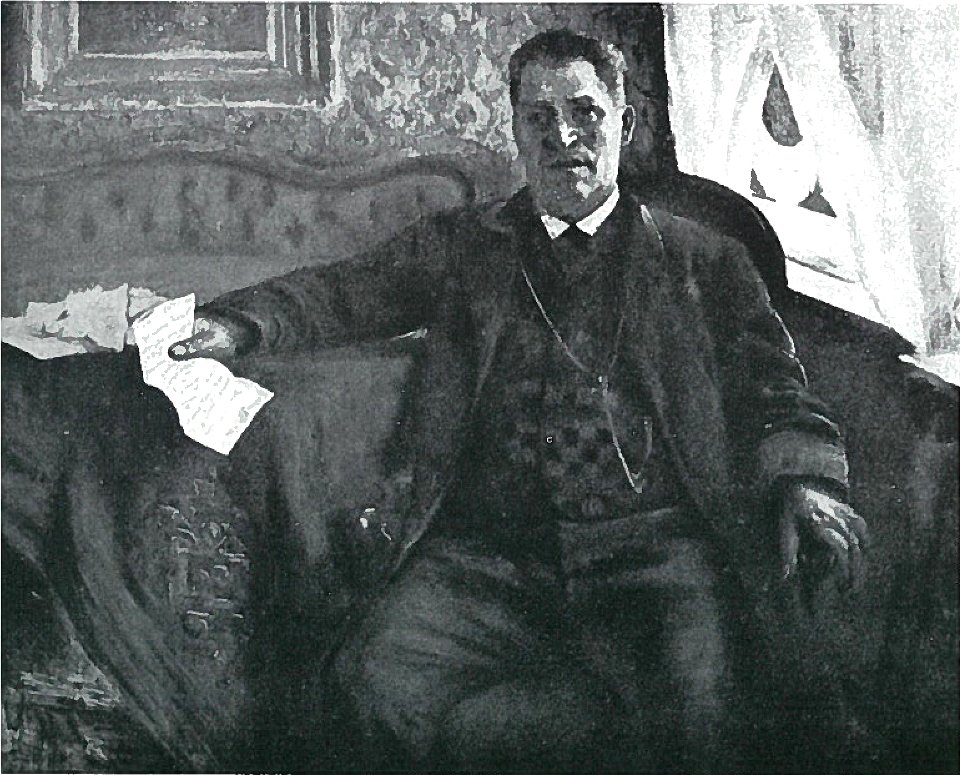 Lovis Corinth BC 51 Porträt des Vaters mit Brief sw