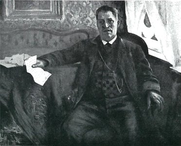 Lovis Corinth BC 51 Porträt des Vaters mit Brief sw