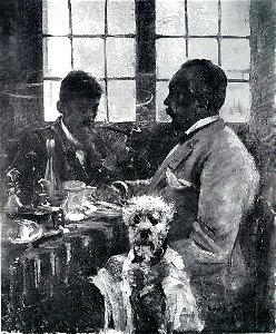 Lovis Corinth BC 92 Am Frühstückstisch sw