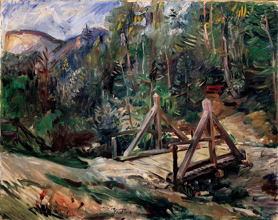 Lovis Corinth - Tiroler Landschaft mit Brücke - 2885 - Österreichische Galerie Belvedere
