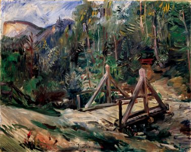 Lovis Corinth - Tiroler Landschaft mit Brücke - 2885 - Österreichische Galerie Belvedere