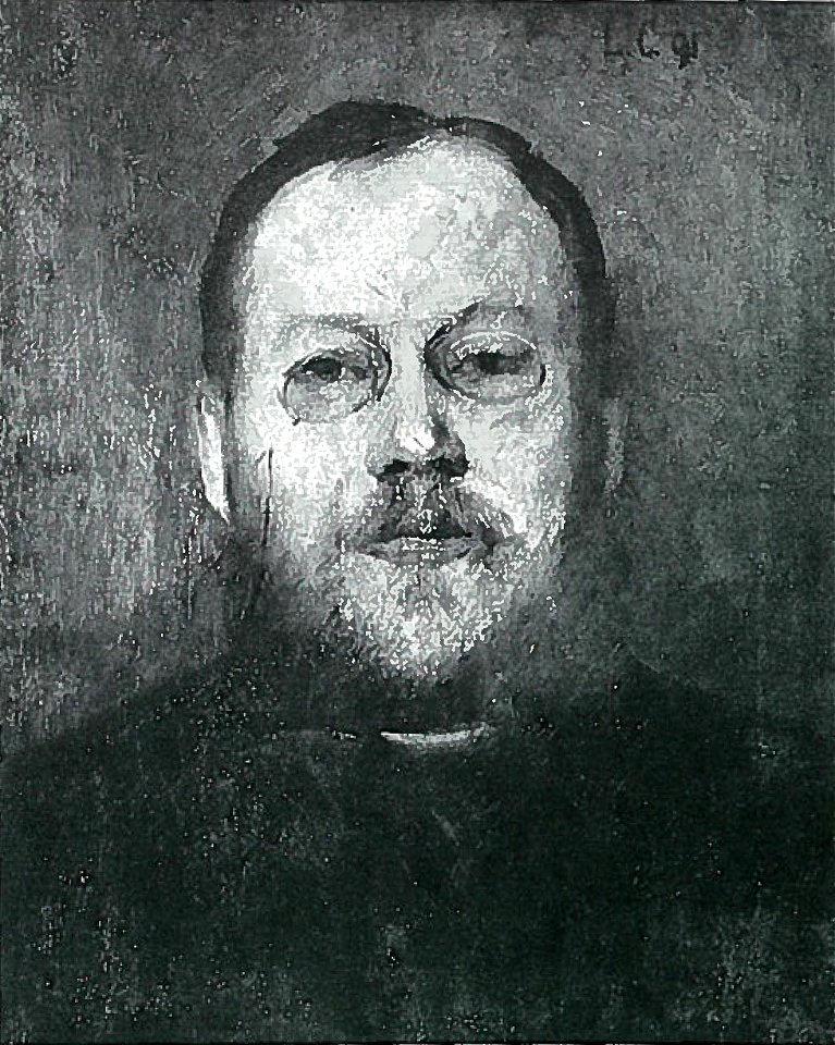 Lovis Corinth BC 78 Männliches Porträt sw