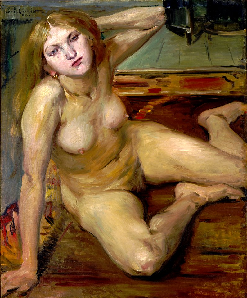 Lovis Corinth - Nude Girl on a Rug - 877-1983 - Saint Louis Art Museum