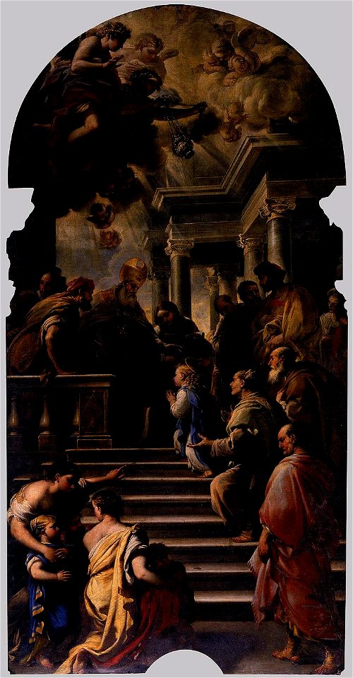 Luca Giordano - Presentation of Mary at the Temple - WGA09014