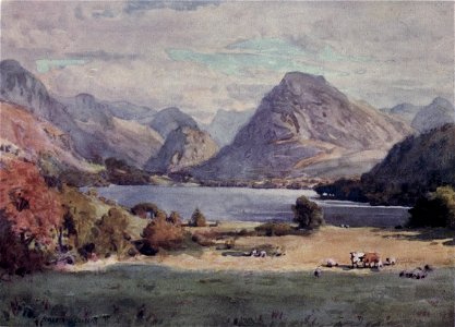 Loweswater - The English Lakes - A. Heaton Cooper. Free illustration for personal and commercial use.
