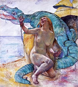 Lovis Corinth - Wandschmuck der Villa Katzenellenbogen (Angelica mit Drachen). Gemäldezyklus von insgesamt 11 Bildern - BG-M 2302-80-6-6 - Berlinische Galerie
