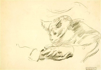 Lovis Corinth Hände mit Katze