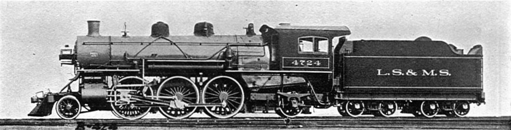 LS&MS Prairie locomotive 4724 (Howden, Boys' Book of Locomotives, 1907)