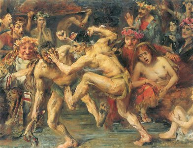 Lovis Corinth Odysseus im Kampf mit dem Bettler 1903. Free illustration for personal and commercial use.