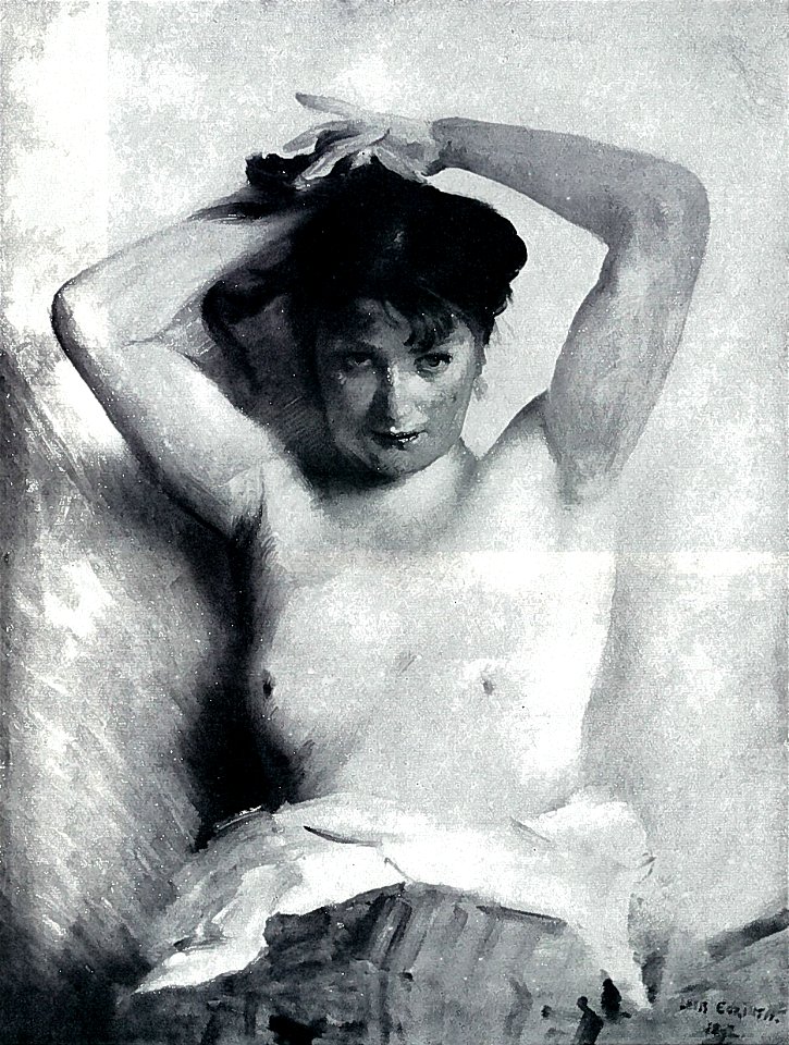Lovis Corinth BC 95 Weiblicher Halbakt sw