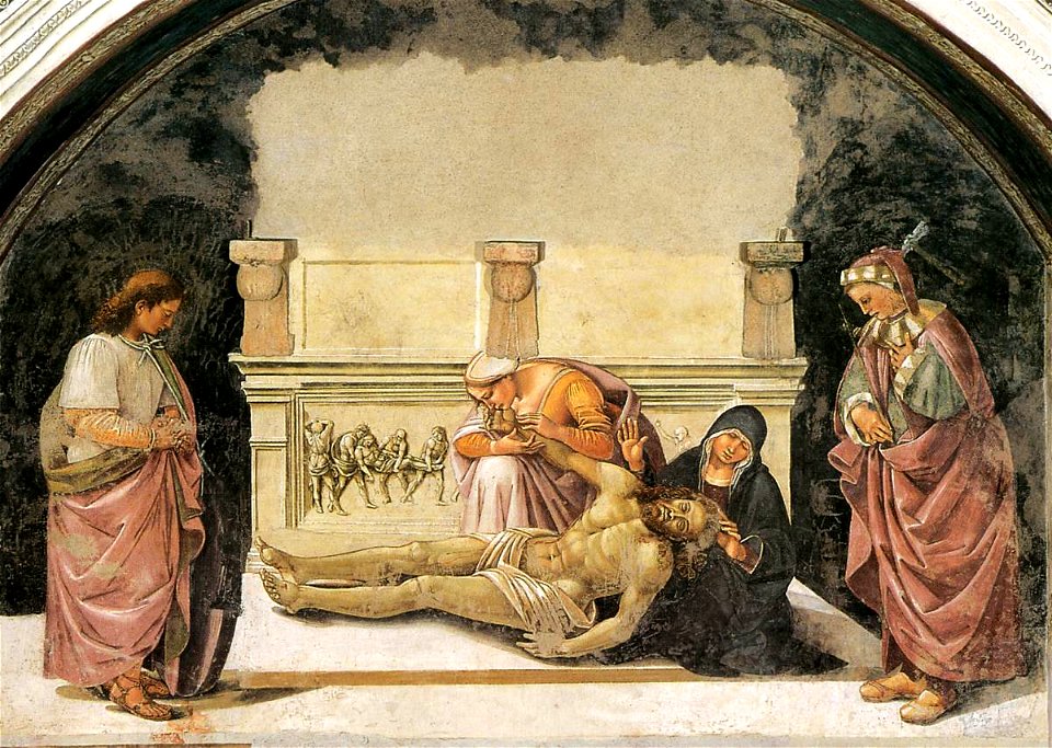 Luca Signorelli - Lamentation over the Dead Christ with Sts Faustinus and Parentius - WGA21252