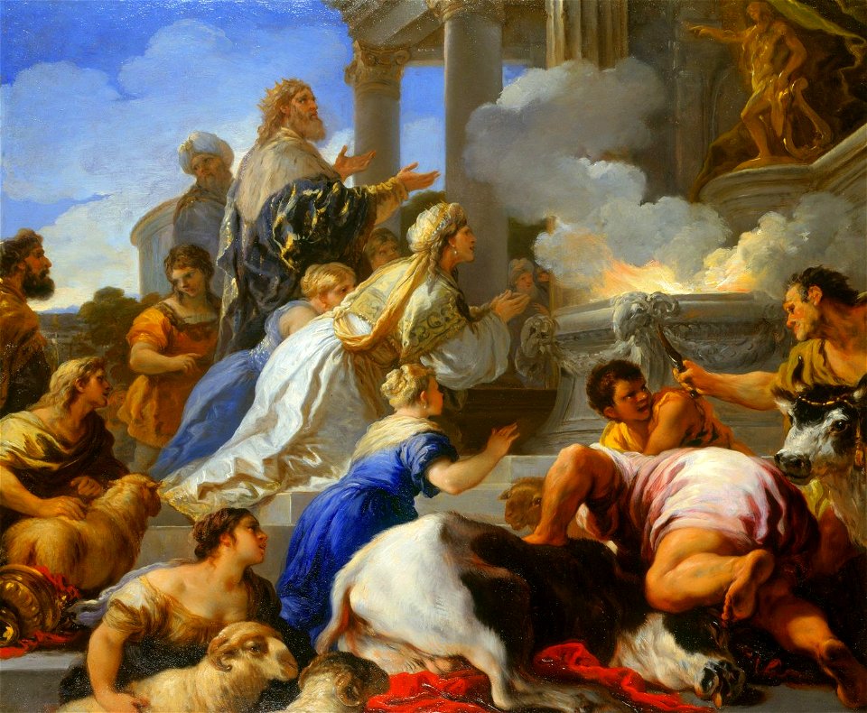 Luca Giordano (Naples 1634-Naples 1705) - Psyche's Parents Offering Sacrifice to Apollo - RCIN 402963 - Royal Collection