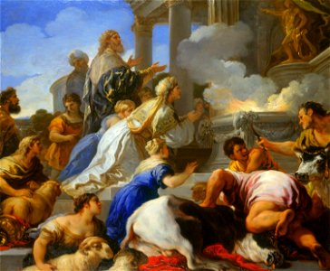 Luca Giordano (Naples 1634-Naples 1705) - Psyche's Parents Offering Sacrifice to Apollo - RCIN 402963 - Royal Collection